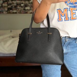 kate spade black leather satchel